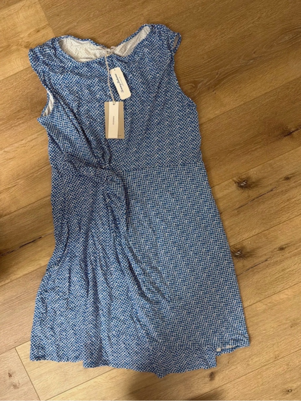 Tommy Bahama Blue Patterned Sleeveless Dress